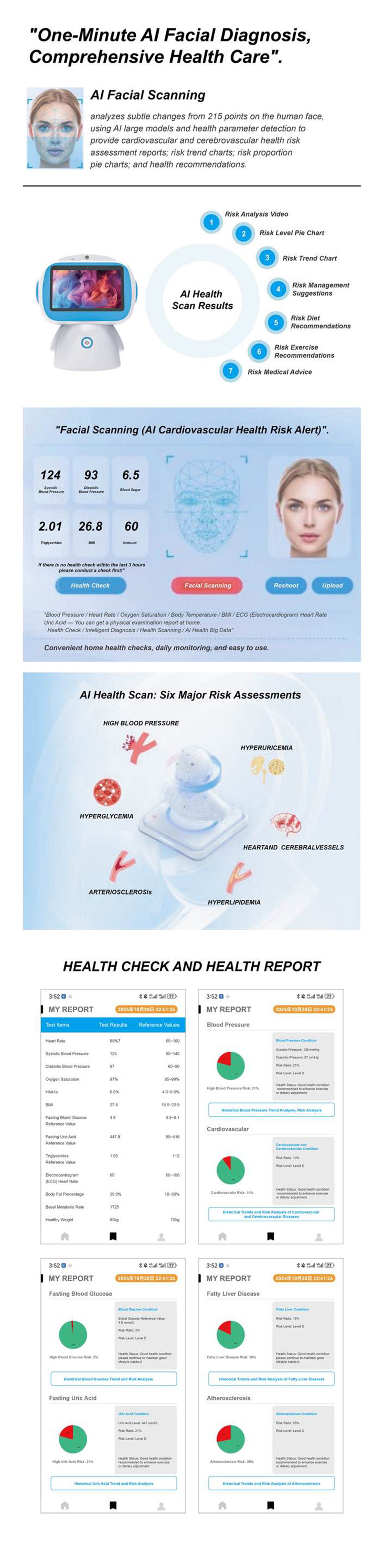 AI Health care Table-tob Robot